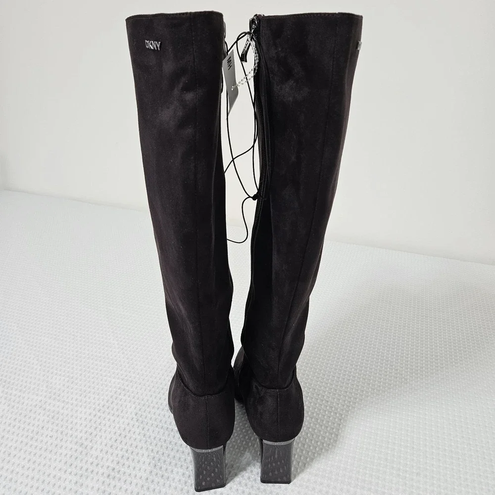 DKNY Womens‎ Knee-High Boots 8 Brown Faux Suede New
